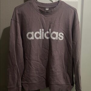 adidas women’s Crewneck Sweatshirt in Dusty Mauve with White Logo